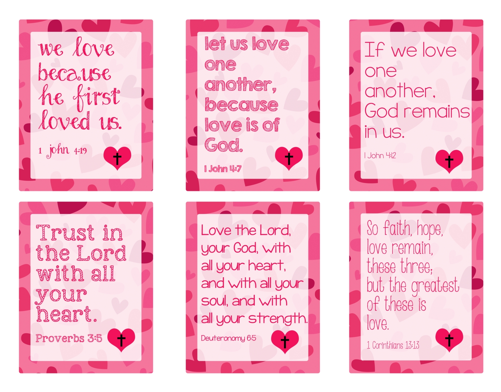 Valentine Scripture Cards 10 Free PDF Printables Printablee
