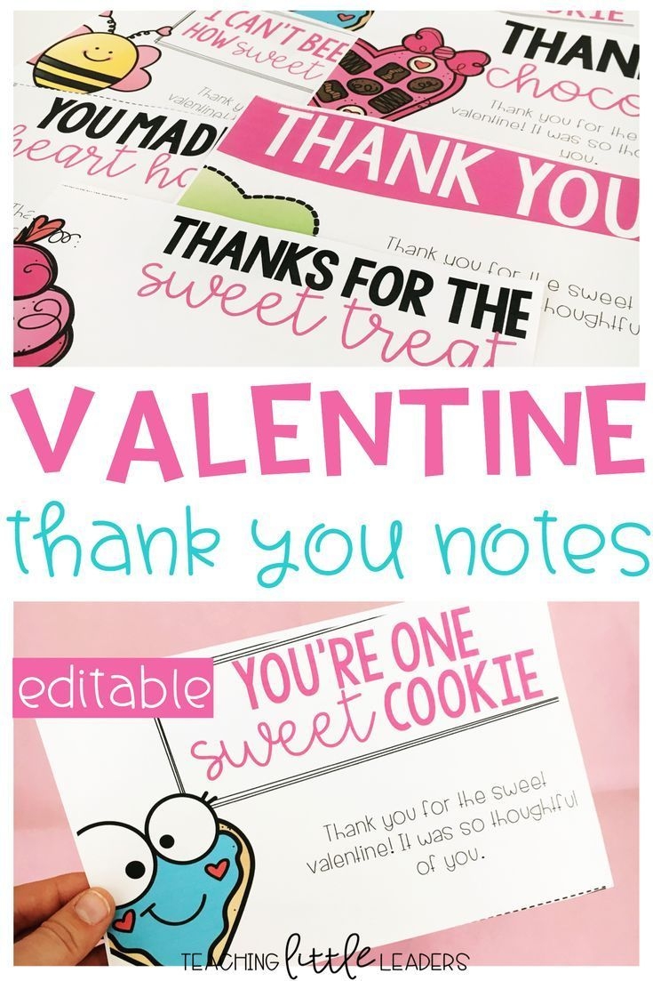 Valentine Thank You Cards Printable