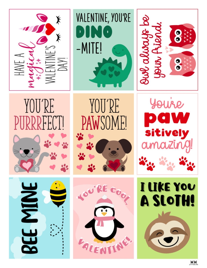 Valentines Day Printable Mini Cards Free Printable Valentine