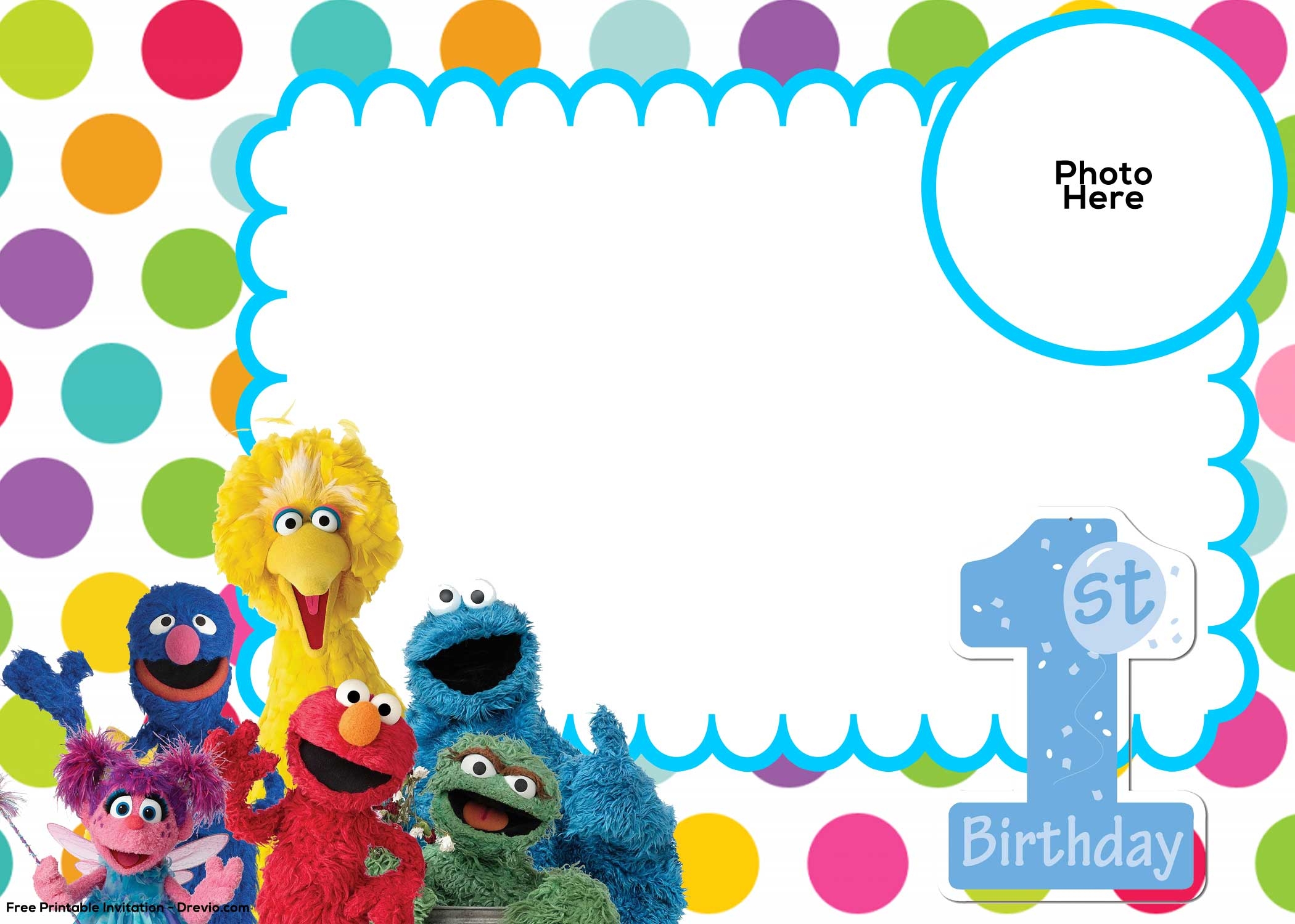 View Sesame Street Birthday Invitations Images Free Invitation Template