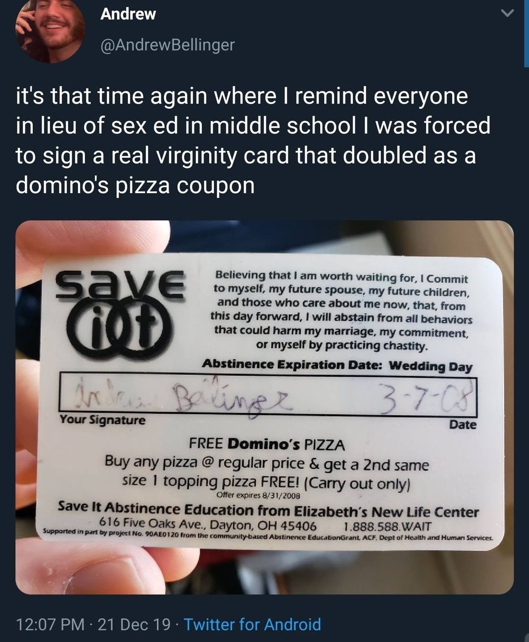 Virginity Card Blank Template Imgflip