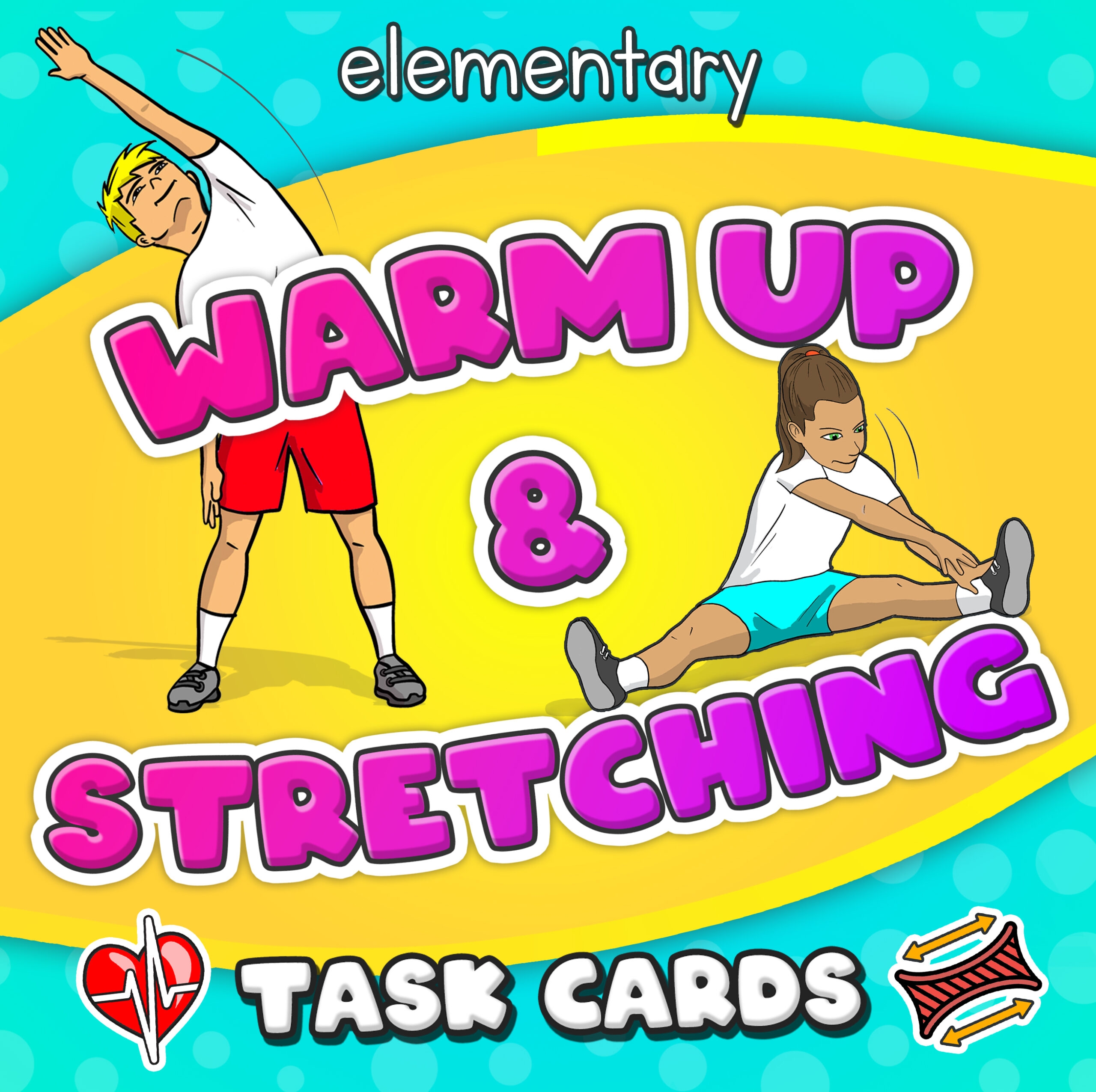 Warm Up Stretching Exercises Individual Tasks For PE printable