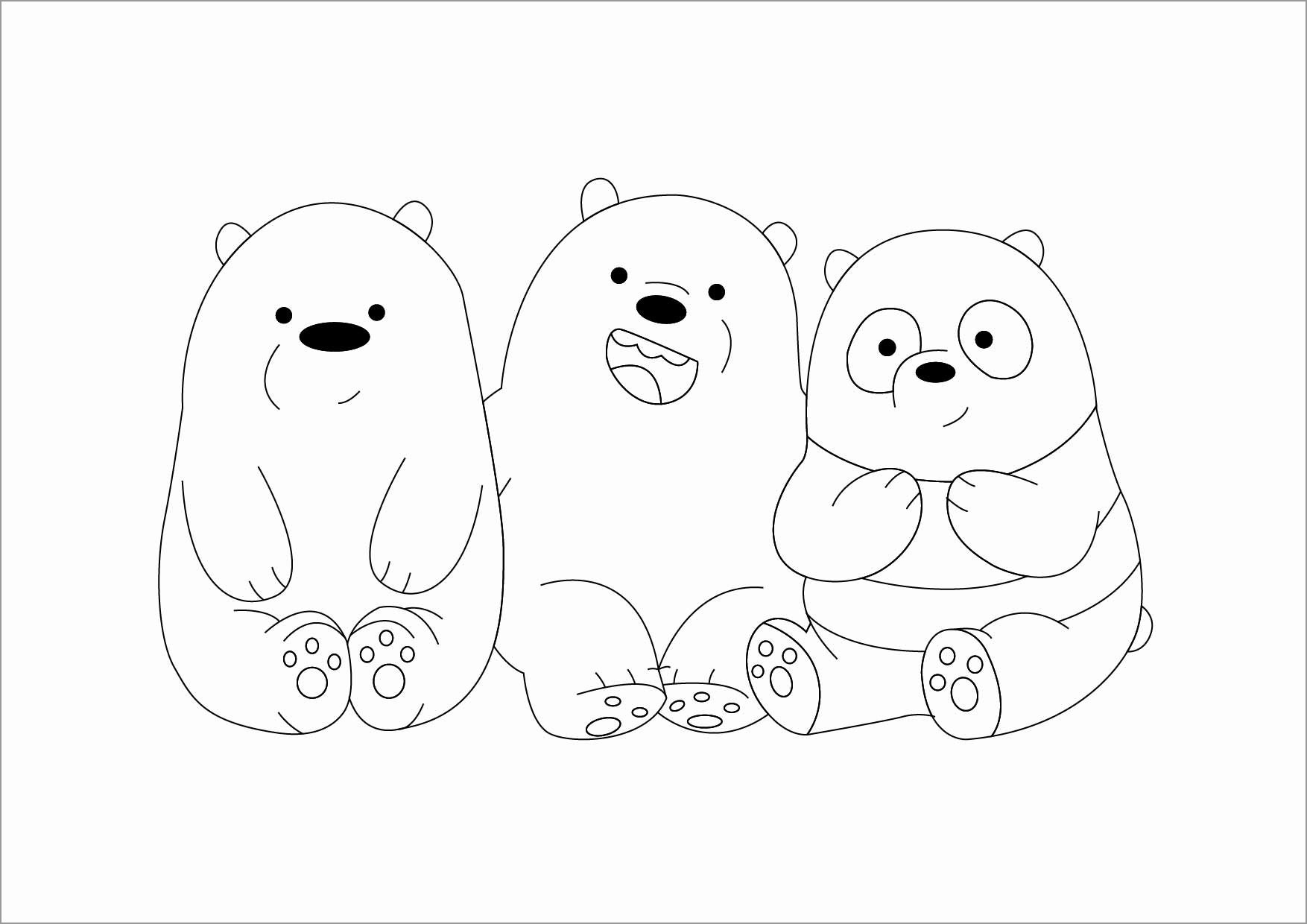 We Bare Bears Coloring Pages ColoringBay