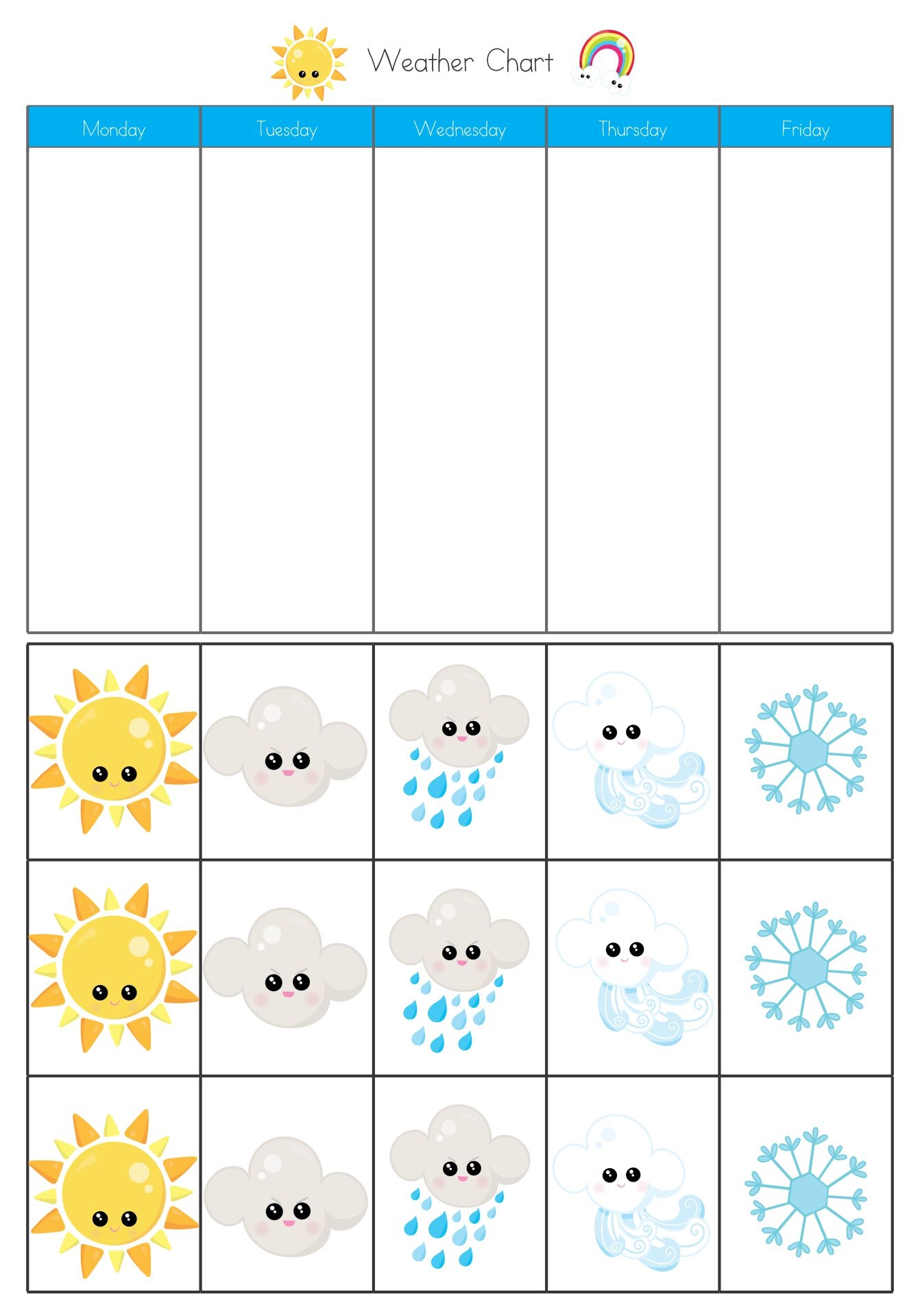Weather Chart For Kindergarten 10 Free PDF Printables Printablee