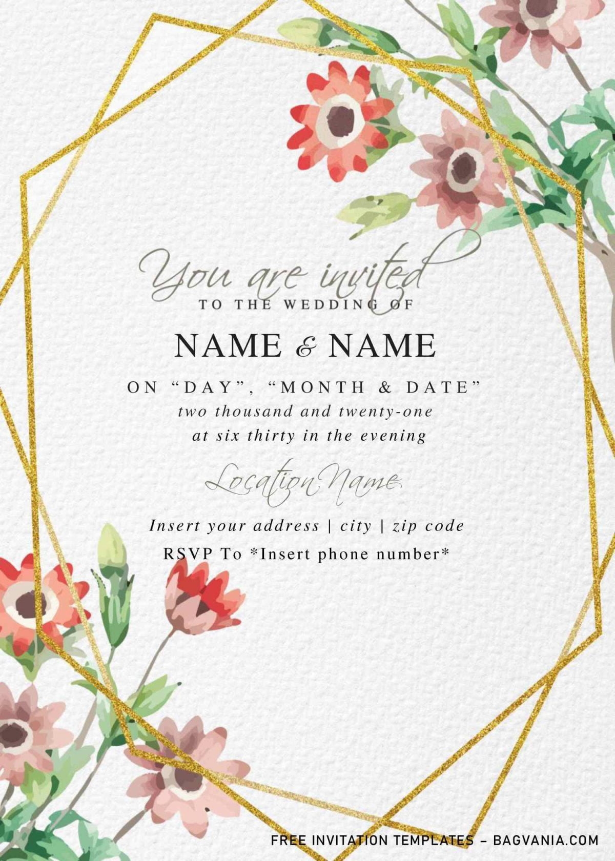 free online marriage invitation templates