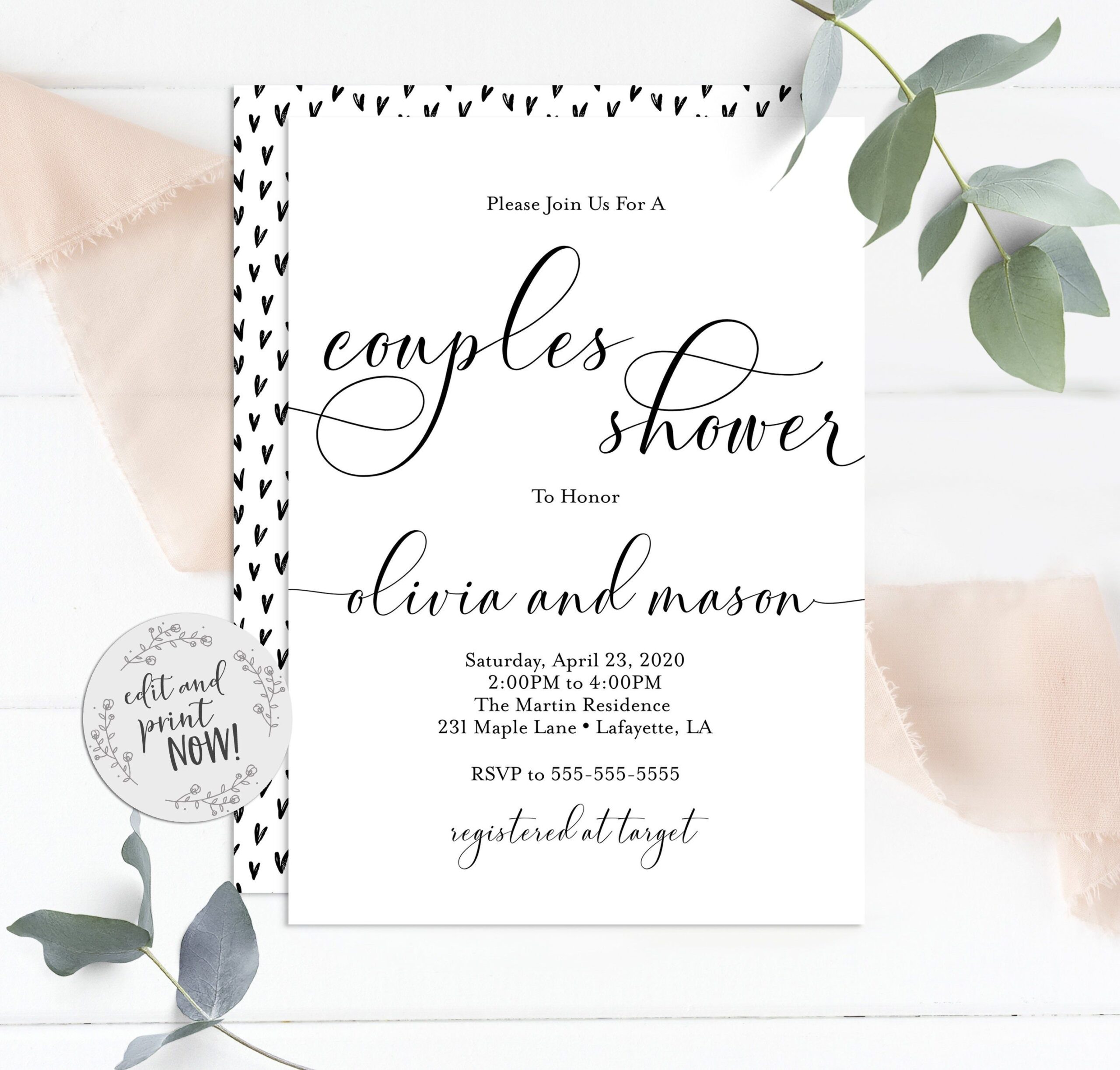 free printable wedding shower invitation templates