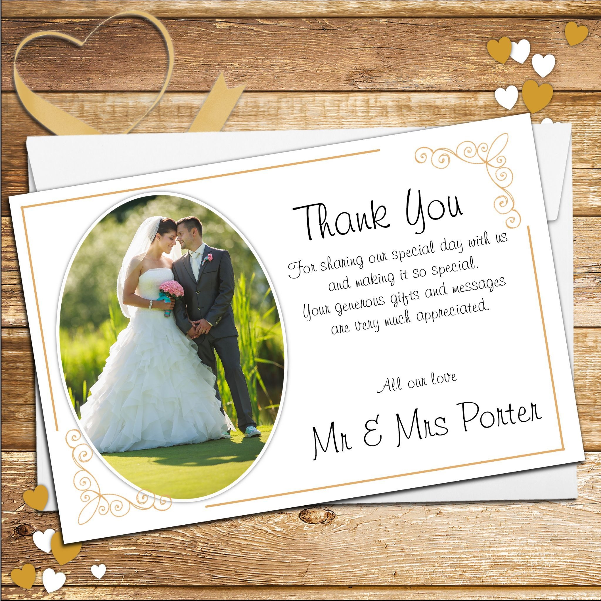 printable wedding thank you card template