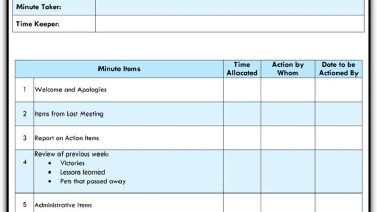 Weekly Team Meeting Template Excel Invitation Template Ideas Intended