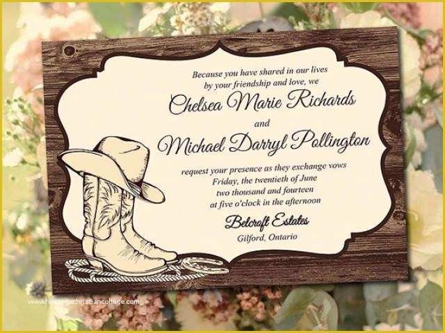 Western Themed Invitations Templates Free Of Printable Wedding