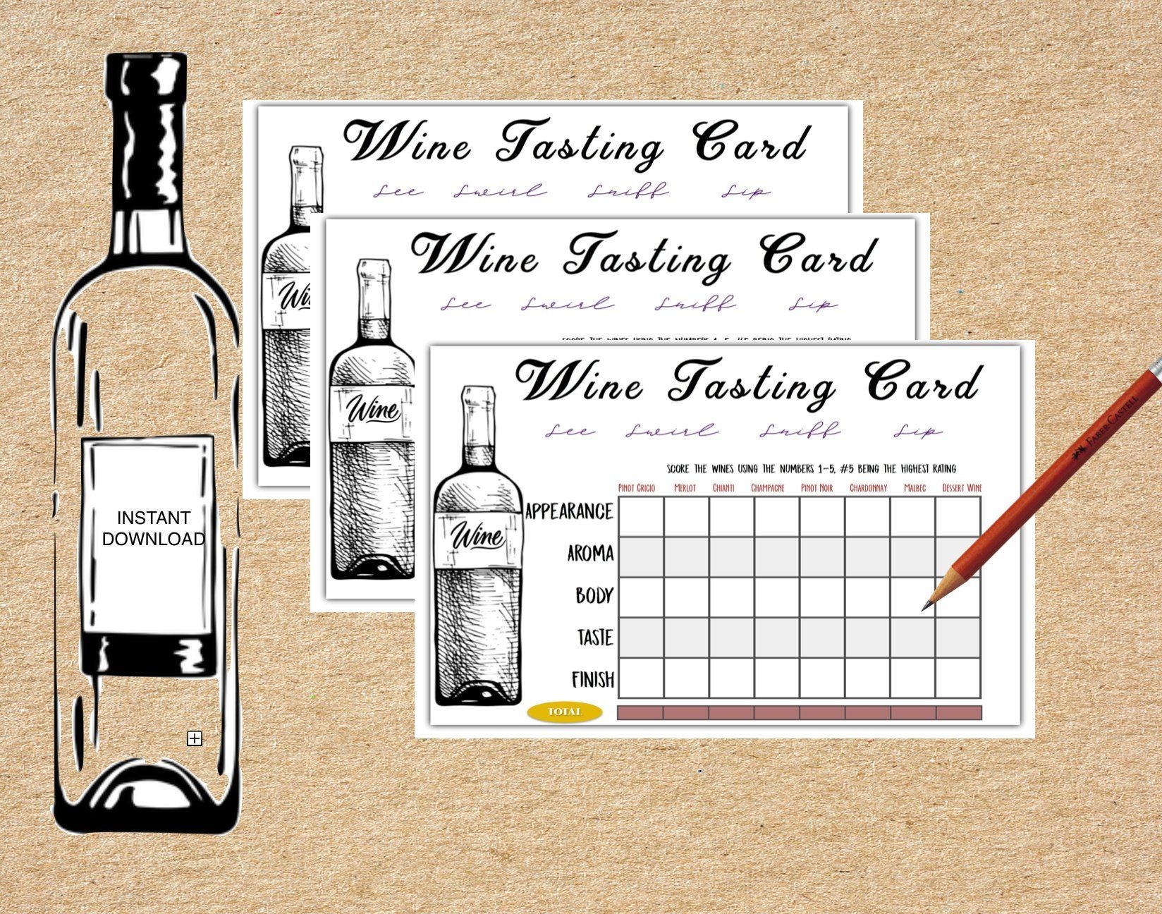 printable wine tasting cards