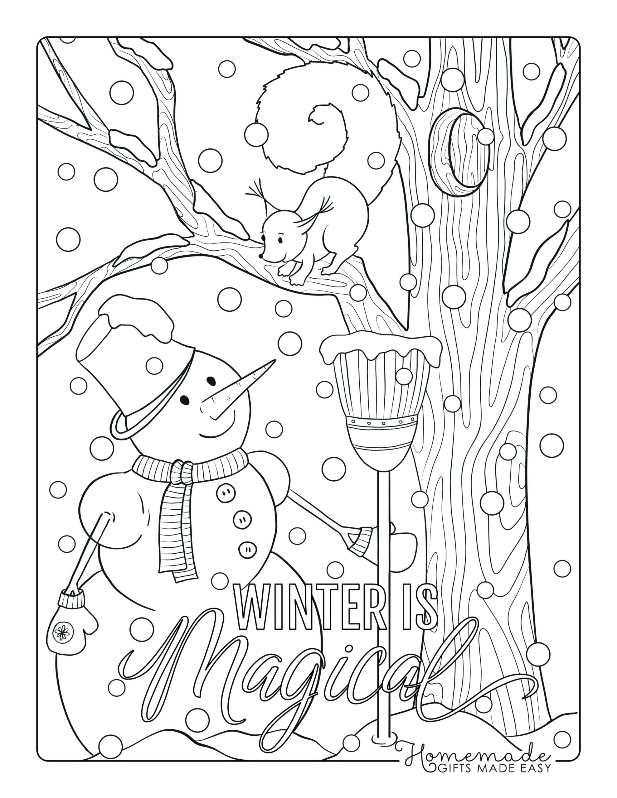 Winter Season Coloring Pages Coloring Nation