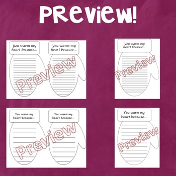 printable winter thank you cards
