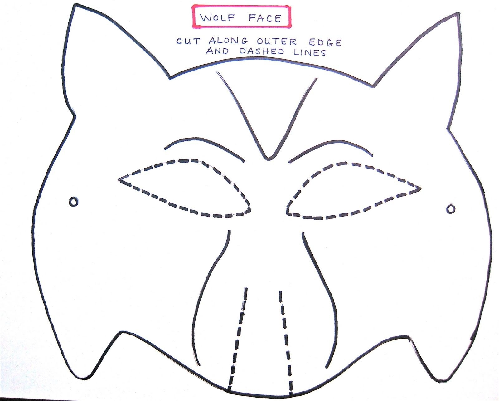 Wolf Mask Template For Preschoolers Making The Wolf Mask Kids 