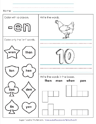 Word Family Printables en Worksheets Library