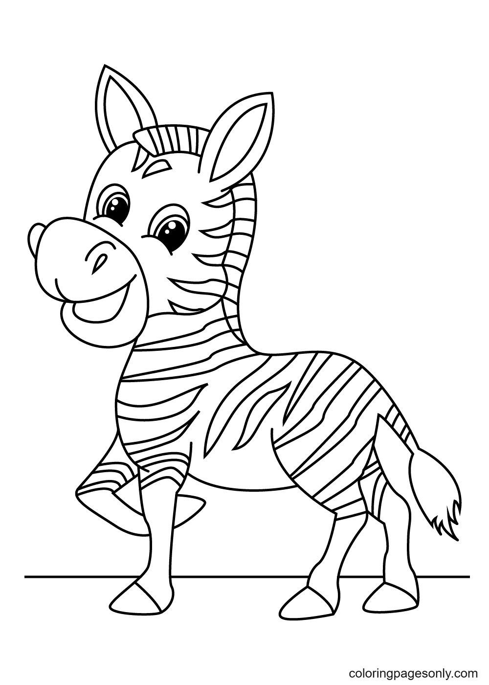 printable coloring pages zebra