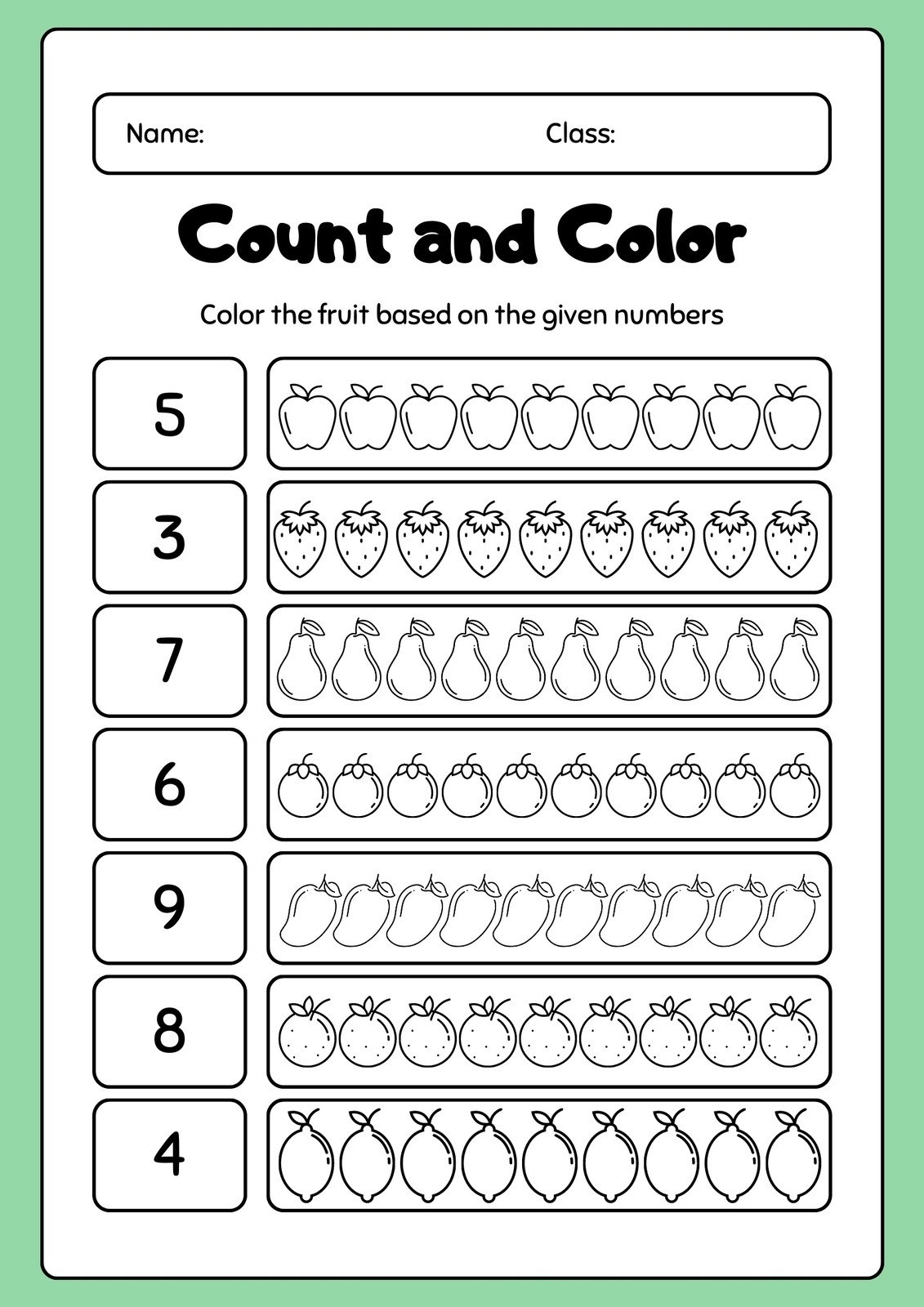printable math worksheets for kindergarten