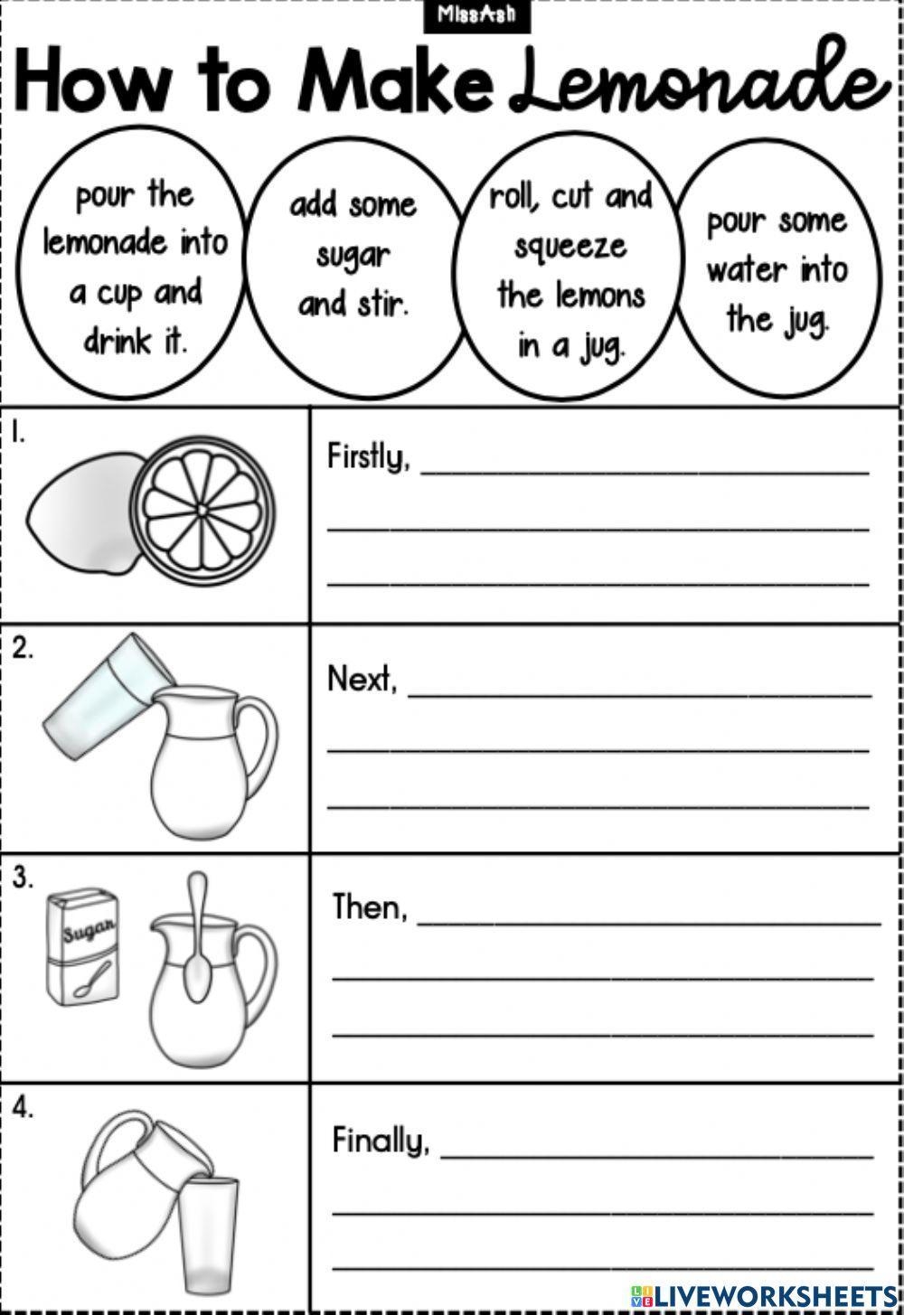 Year 1 Making Lemonade Worksheet Live Worksheets Worksheets Library
