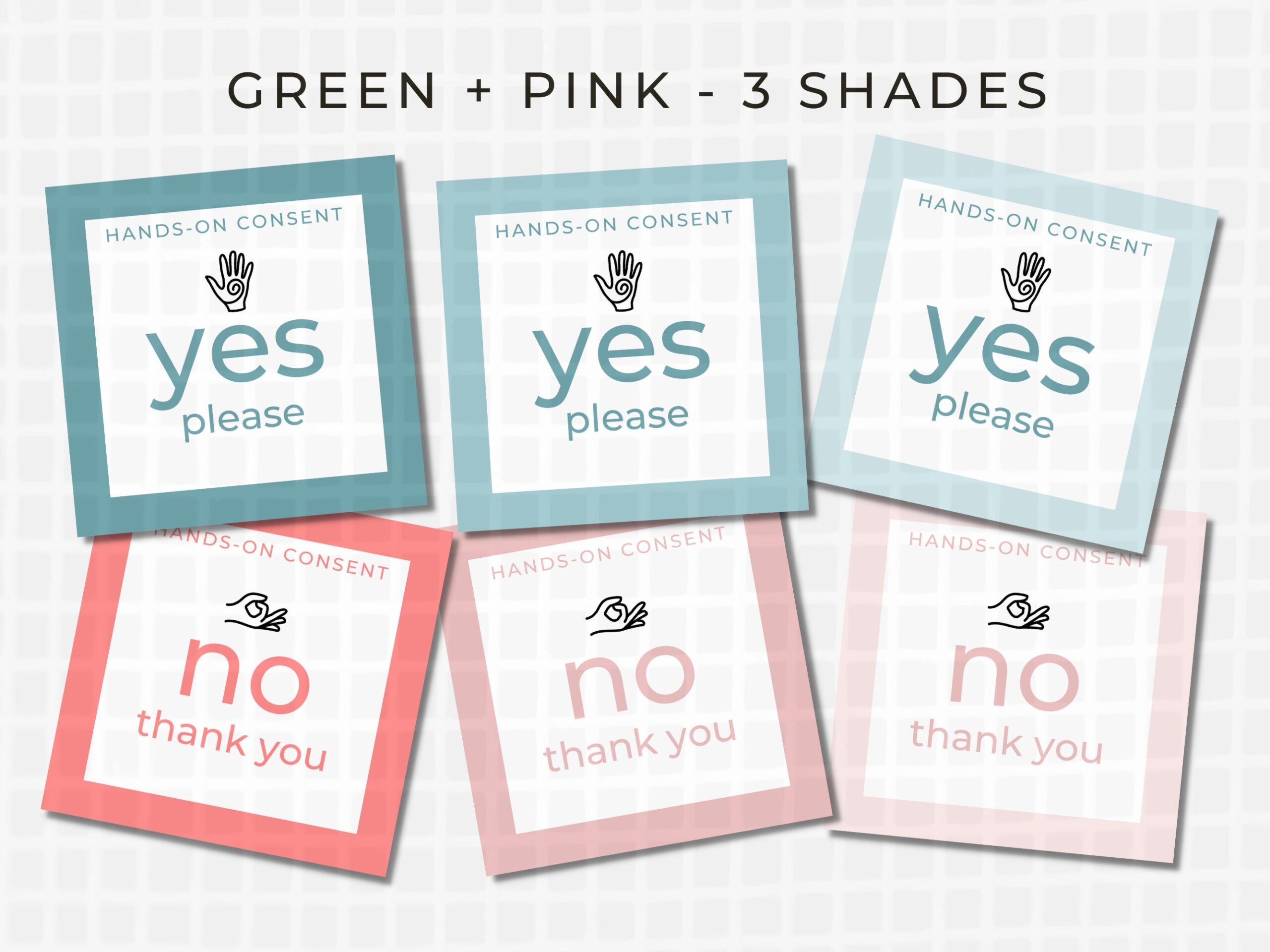 Yoga Consent Cards Printable Yoga Cards For Hands on Yoga Assist Cards 