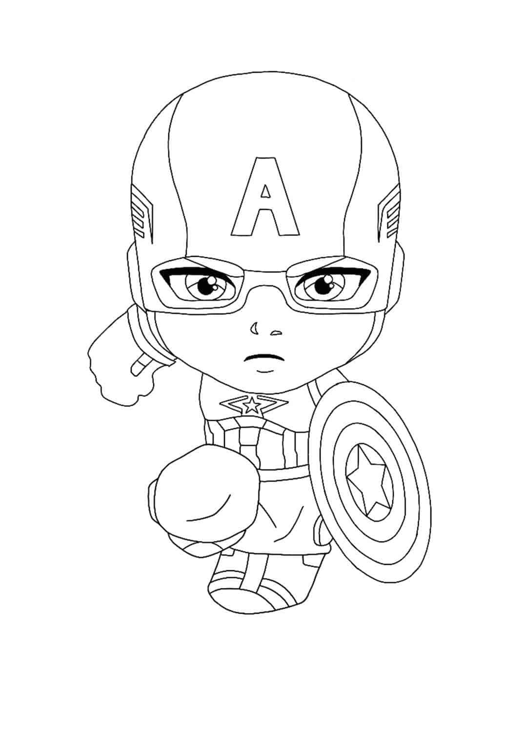 free captain america coloring pages