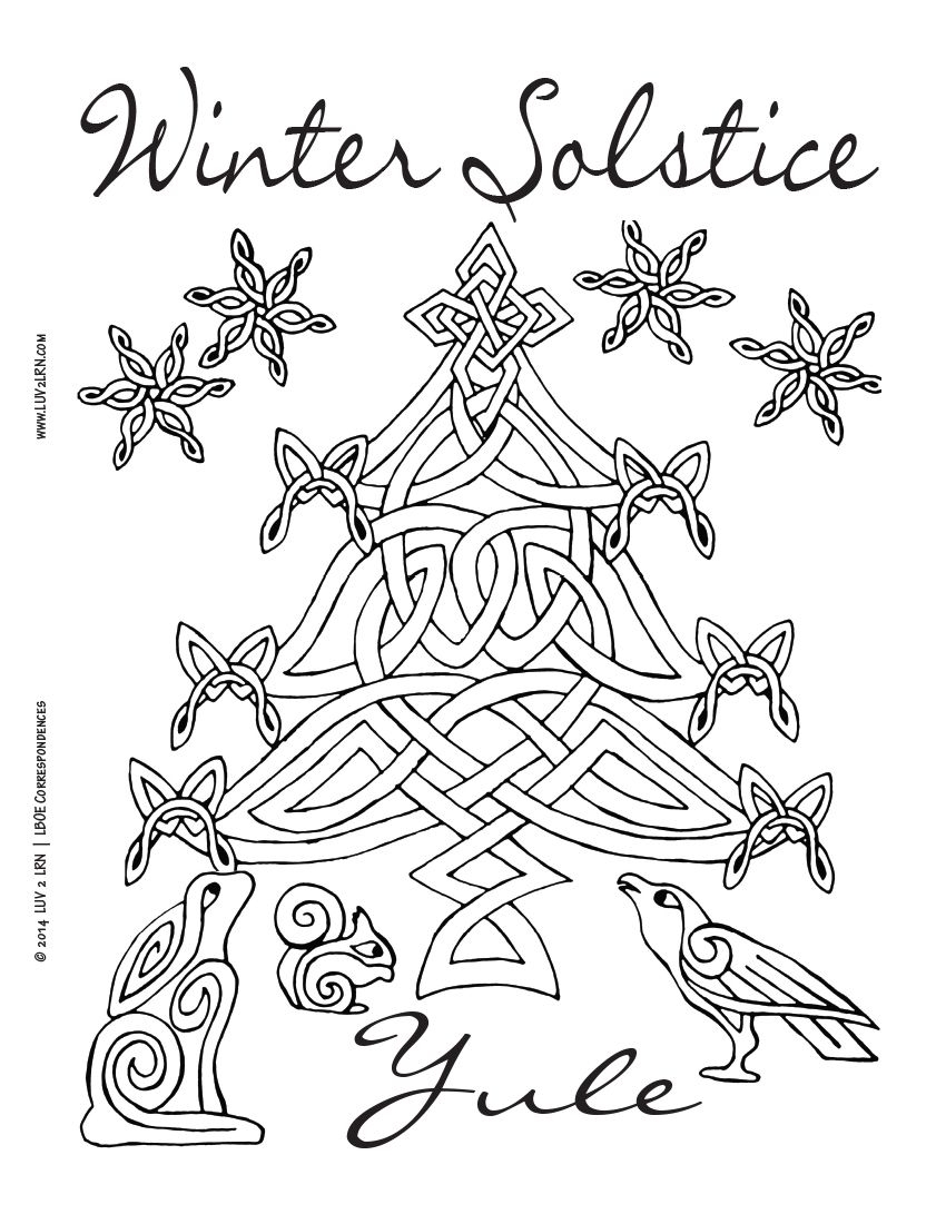 Yule Printables Sacred Wicca Worksheets Library