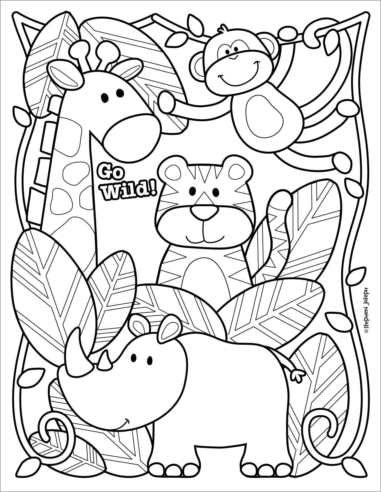 printable coloring pages zoo