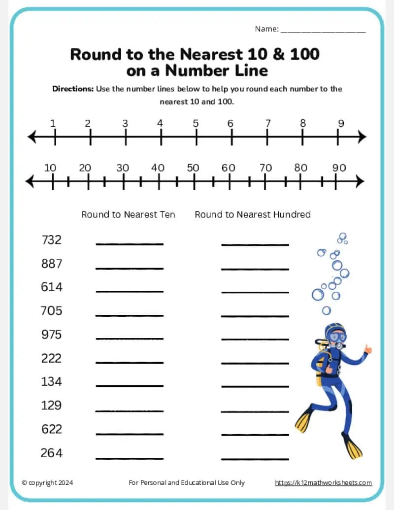 3rd Grade Rounding Numbers Worksheets K12 Math Worksheets