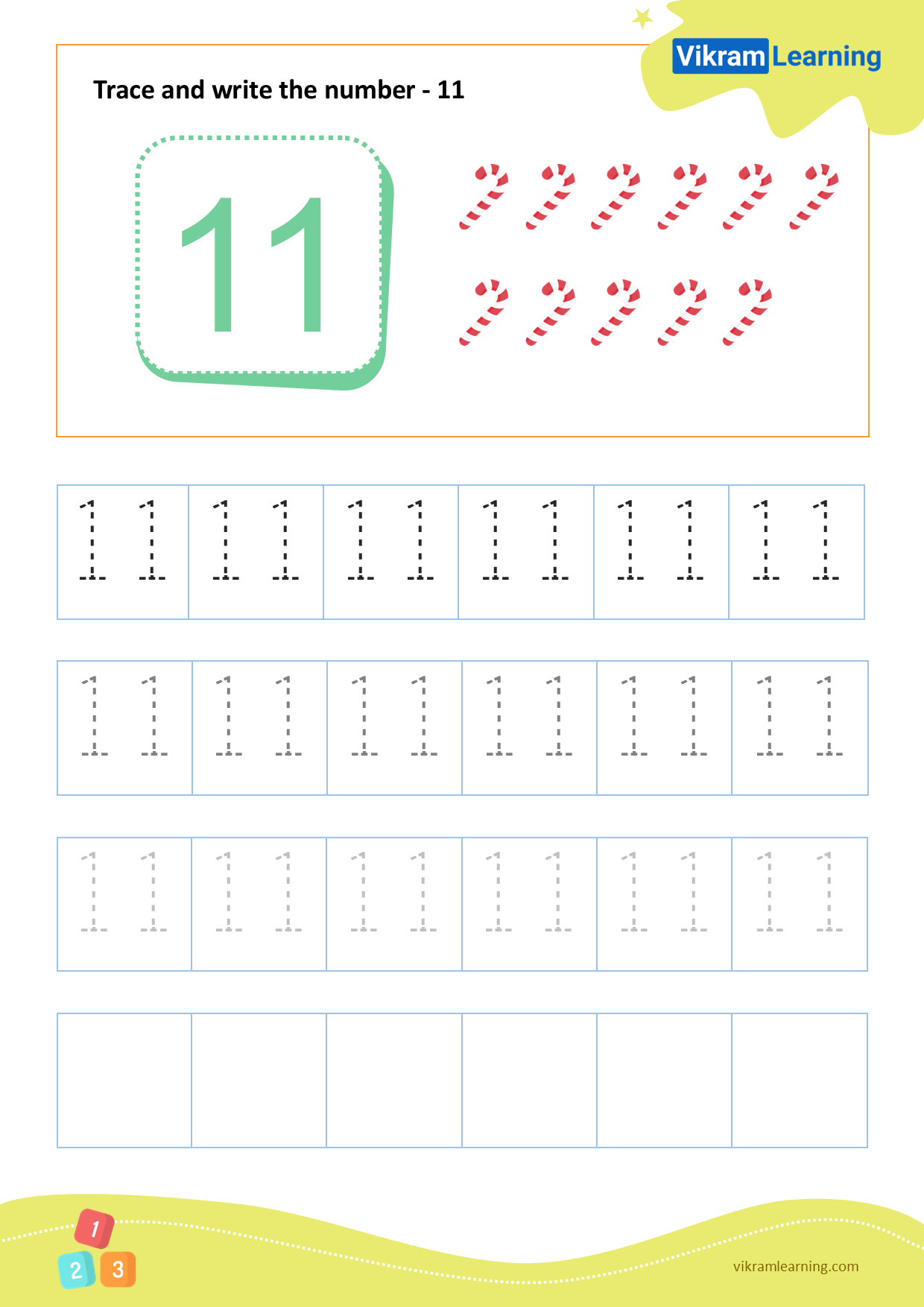 Download Trace And Write The Number 11 Worksheets Vikramlearning Download Trace And Write The Number 11 Worksheets Vikramlearning