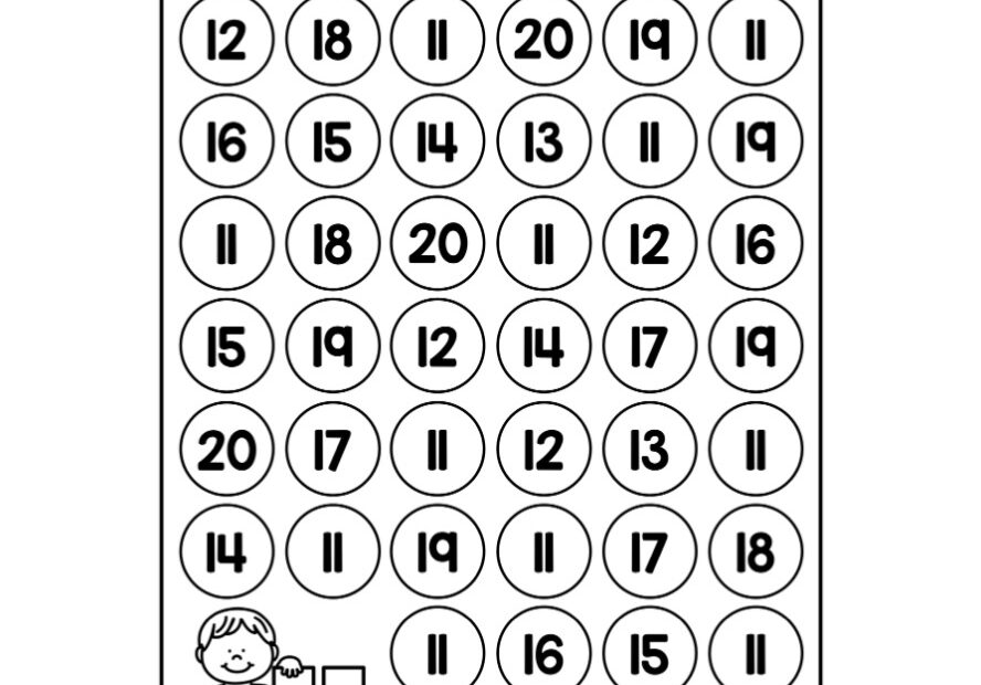 Find Colour Number 11 Worksheet Top Teacher