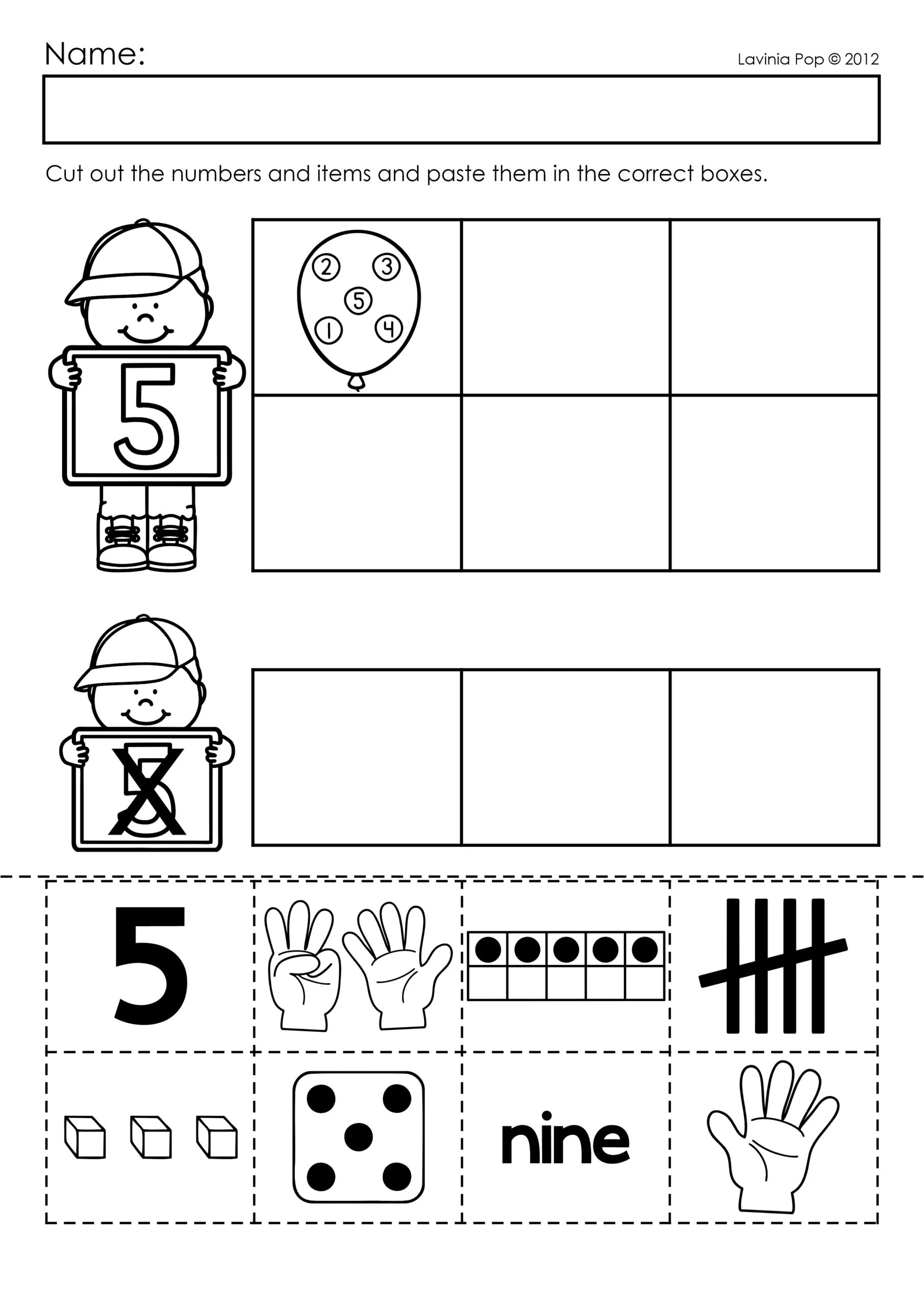 Kindergarten Number Sense 0 10 Worksheets And Center Activity