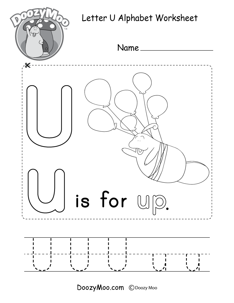 letter u worksheets for kindergarten