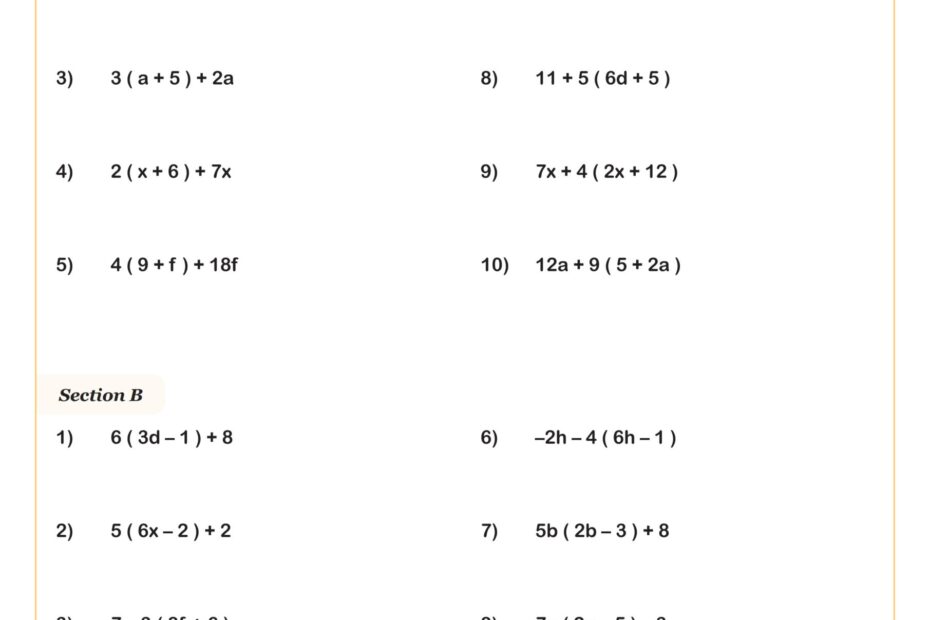 Multiplying And Simplifying Polynomials Worksheet 7th Grade PDF Worksheets