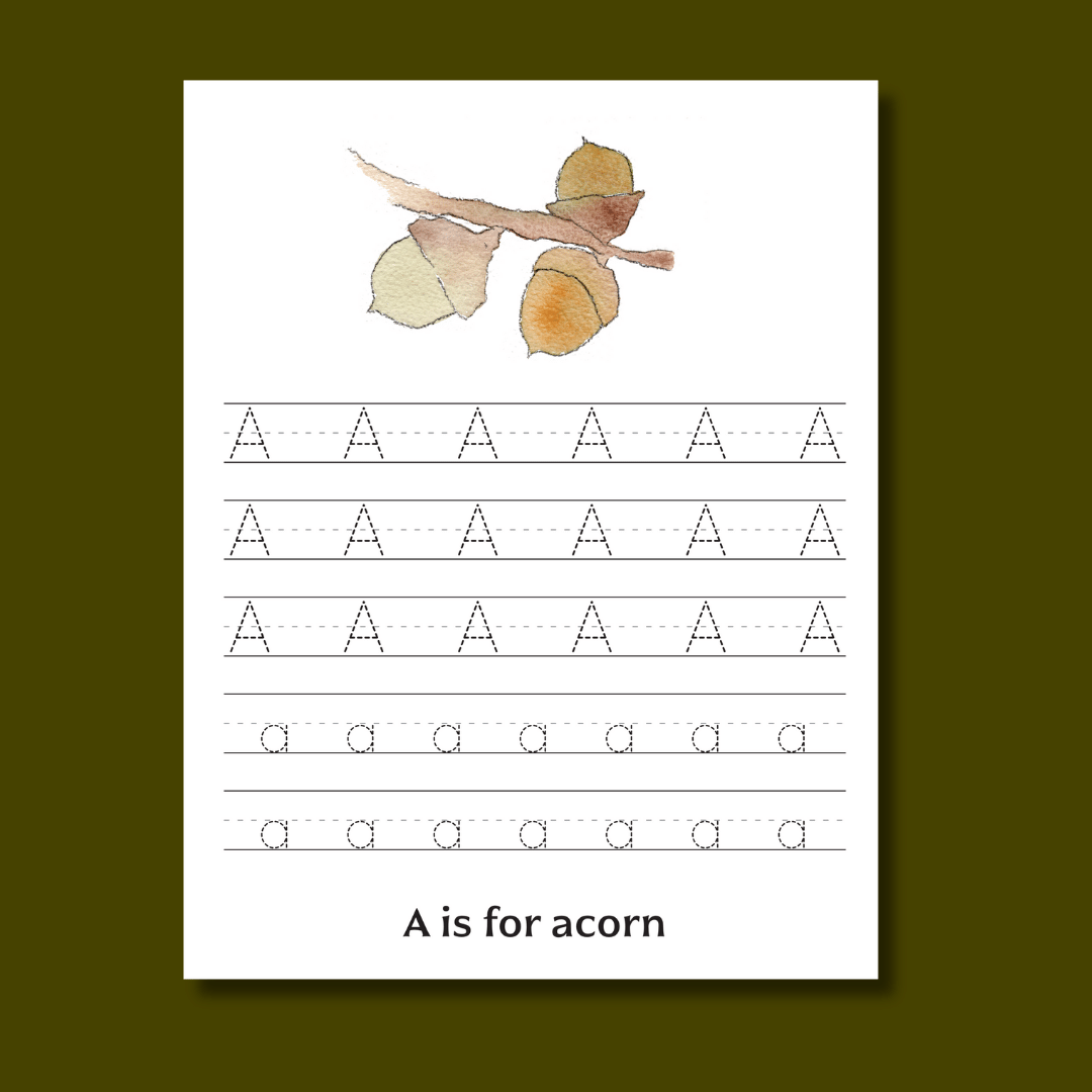 letter tracing worksheet
