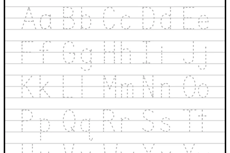 Printable A Z Letter Tracing Worksheet Capital And Lowercase Alphabetical Letter Tracing ages 3 7 KG1 To Grade 2 Etsy
