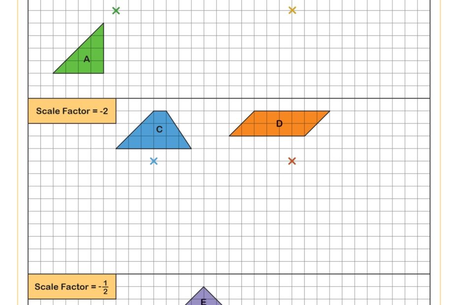 Scale Factors And Dilations Of Polygons B Worksheet 8th Grade PDF Worksheets
