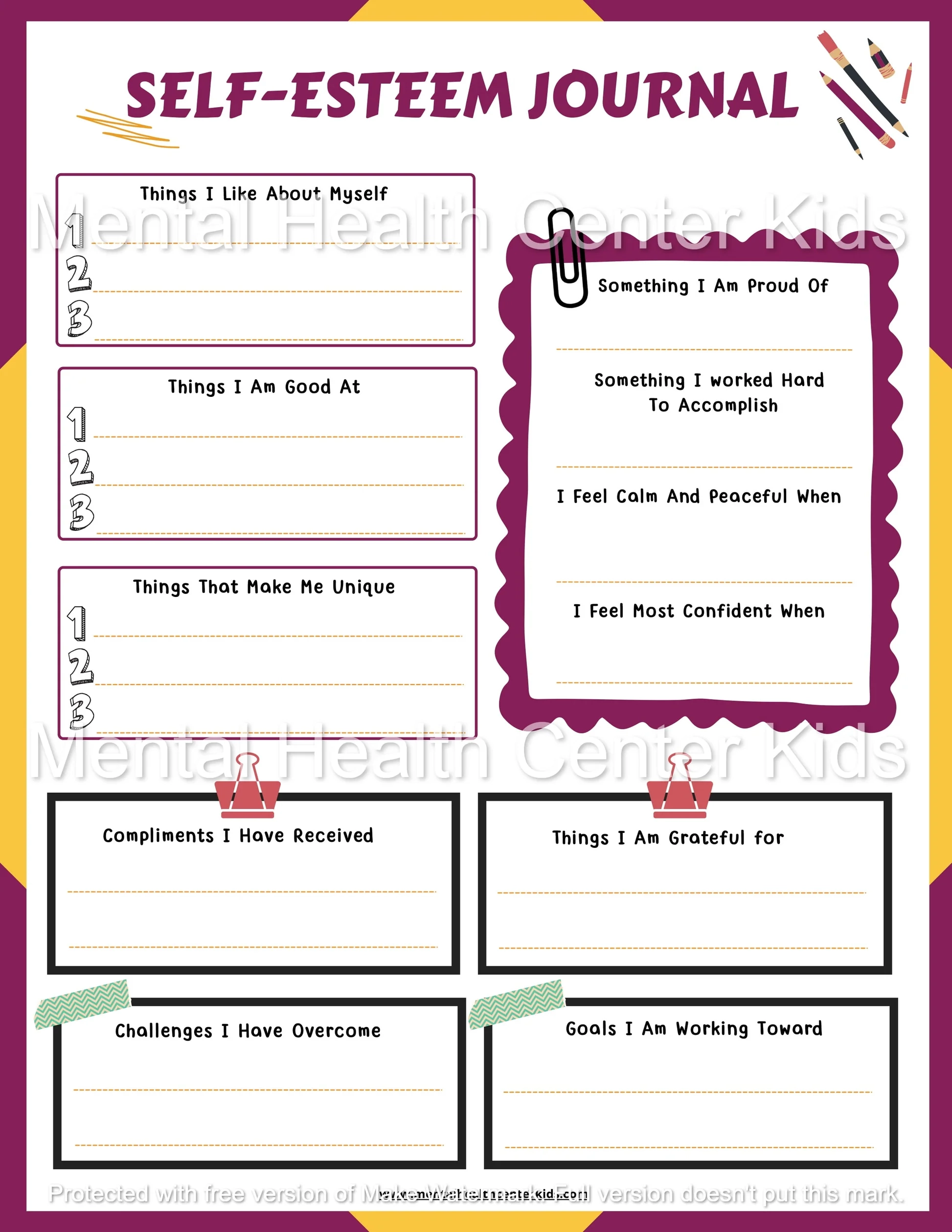 free self esteem worksheets for kids free self esteem worksheets for kids
