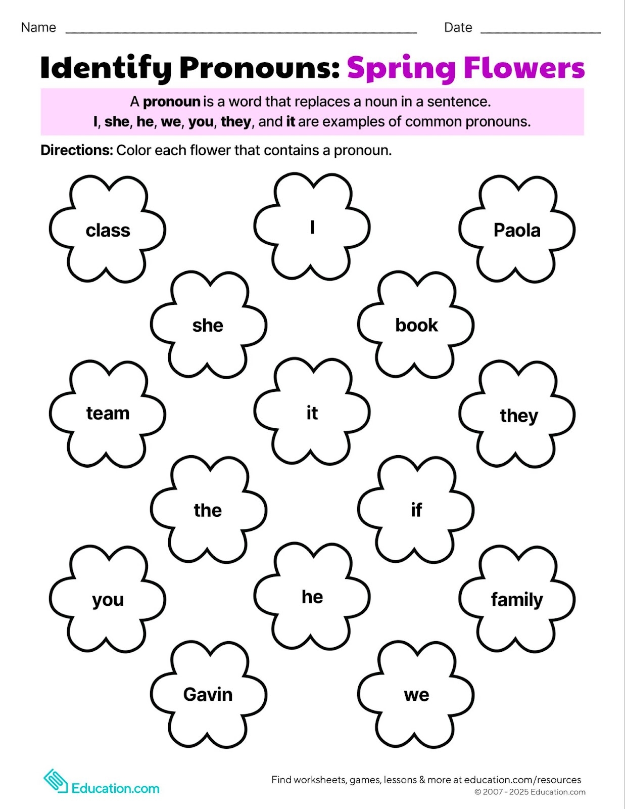 Worksheets To Welcome Spring Education Blog